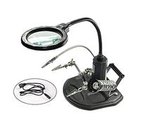 LED Clamp Soldering Iron Stand Helping Hands Glass Magnifier Clip Hands Soldering Station