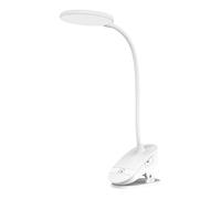 LED Clip Light, 360 Degree Gooseneck Clamp Reading Light for Bedside, Flexible Table Lamps with 1200mAh Battery for Living Room Desk Den Apartment