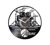 Led Clock, Band Wall Clock, Record Wall Clock, Drums Led Clock, Rhythm of Time Harmony Led Clocks Band Wall Clocks Record Wall Clocks Drum Inspired Led Clocks Music Enthusiasts Drum Inspired Timepiece