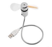 LED Clock Display USB Desk Fan Metal Flexible Gooseneck Personal Mini Fan With Real Time Display For Home Office Computer Laptop Reading Working(clock)