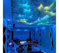 LED Cloud Light, 3D Thunder Cloud Light, DIY Thunder Cloud Lightning Mood Light, RGB Night Light, Fluffy Cloud Light for Wall Ceiling, Color Adjustable by Remote Control, for Game Room Club Bar Party