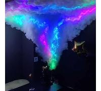 LED Cloud Light Remote Control Color Adjustable Giant 3D Thunder Cloud Lamp for Wall Ceiling, Ambient Light for Bar E-Sports Room Background