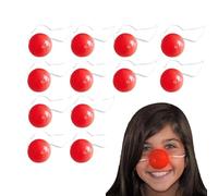 LED Clown Noses - 12 Red Luminous Elastic Noses Circus Costume Accessories Flashing Funny Party Props for Halloween, Christmas, Birthday, Carnival, Festival, Children, Adults, Cosplay