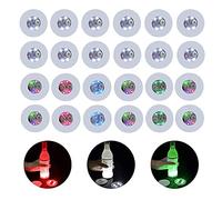 LED Coaster, 24 Pack LED Stickers Light Up Bar Drinking Coasters Tunnel Bottle Lighting Up Flash Cup Mat for Beer Wine Glass Beverage Mat Home Flashing Shots Light for Party, Wedding, Bar