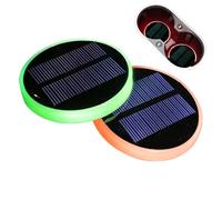 LED Coasters,1 Pair 7-Color Solar USB Charging Auto Supplies - LED Cup Holder Light | for Atmosphere Lighting Charging Vehicle Dashboard Console Travel Commute Road-Trip Daily