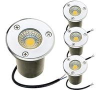 LED COB Underground Path Light 3W Yard Garden Landscape In-ground Lights Outdoor Decorative Spotlight 12V/24V IP67 Waterproof, Pack of 4(Warm White 3000k,12V)