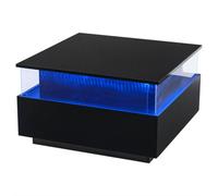 Led Coffee Table Storage High Gloss Black