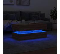 (brown oak) vidaXL Coffee Table with LED Lights End Table Tea Side Sofa Table Sonoma Oak