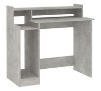 Vidaxl Desk With Led Lights Concrete Grey 97X45X90 Cm Engineered Wood