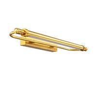 LED Copper Mirror Light Modern Bathroom Mirror Lamp Warm White 3000K Make Up Lighting Brass Finish Mirror Front Lamp Bath Cabinet Light 53CM Not-dimmable, 6W