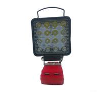 LED Cordless Work Light for Einhell 4511396 4511437 18V Battery, 16PCS LED Construction Light with 90° Adjustable Head, USB Charging, Red/Black