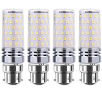 LED Corn Bulbs 12W, Candelabra LED Light Bulbs, 6000K Cool White, 1200LM, 100W Incandescent Equivalent, LED Corn Lamp Non-dimmable, 4-Pack (6000K-Cool White, B22 Base)