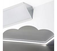 LED Cove Lighting Fixture, Surface Mount Crown Molding with Acrylic Diffuser, Sl luminum Track for Wall Edge - 15m (49.2ft), Elegant White Design