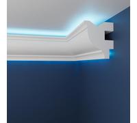 LED Coving for Ceilings Sample, XPS Cornice WLL10, 20cm Test Piece | 11x9.4cm Profile, Check Fit and Finish Before Ordering Full Lengths, Paintable, LED Strip and Adhesive Not Included