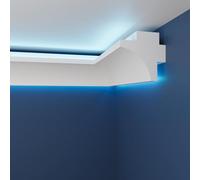 LED Coving for Ceilings Sample, XPS Cornice WLL13, 20cm Test Piece | 10x10cm Profile, Check Fit and Finish Before Ordering Full Lengths, Paintable, LED Strip and Adhesive Not Included