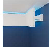 LED Coving for Ceilings Sample, XPS Cornice WLL17, 20cm Test Piece | 14.5x8.8cm Profile, Check Fit and Finish Before Ordering Full Lengths, Paintable, LED Strip and Adhesive Not Included