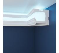 LED Coving for Ceilings Sample, XPS Cornice WLL22, 20cm Test Piece | 11.5x11cm Profile, Check Fit and Finish Before Ordering Full Lengths, Paintable, LED Strip and Adhesive Not Included