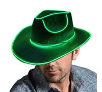 LED Cowboy Hat - Cowboy Hat | Light Up Disco Hat | LED Light Up Cowboy Hat Glowing in the Night LED Hat Party Headwear Battery Operated Lighted Hats