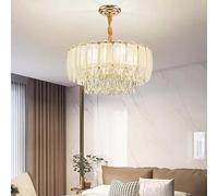 LED Cream Style Home Living Room Light Chandelier Master Luxury Feather Light Fixture