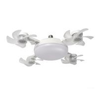 LED Creative E27 Fan Lights, Ceiling Fans With Lights And Remote, Screw In Ceiling Three-color Light Fan With Stepless Dimming Timer(four heads)