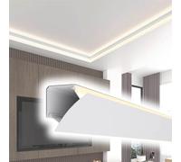 LED Crown Moulding Trim - 55.7ft Indirect Lighting for Ceilings, Walls & Floors - Versatile Baseboard Molding for Bedrooms, Decks & Rooflines