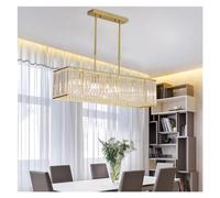 Led Crystal Chandelier Compatible with Dining Room Rectangle Hanging Lamp Luxury Home Decor Lighting Fixture Gold/Black Kitchen Light,wall lamp