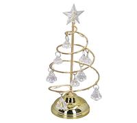 LED Crystal Christmas Tree Lamp Durable Ornament for Gift and Night Light for Children, for Home or Office Decoration, Acrylic/Iron Material, 7.5x3.5in, for Wedding/Birthday/Christmas