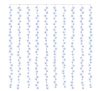 vidaXL LED Curtain Fairy Lights 300 LED Cold White 8 Function Holiday Lighting