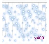 LED Curtain Icicle Lights 400 LED 8 Function Fairy Light Multi Colours vidaXL