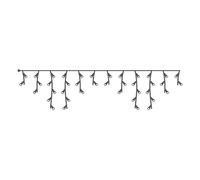 Led Curtain Lights Edm Icicle Easy-Connect White 100W (200 X 50 Cm) NEW