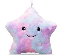 LED Cushion, LED Star Pillows, Light up Pillow, Light Up Star Teddy Color Changing Sensory Lights, Stars toy, Sensory toys for Autism, Toddler Baby Sensorys Play Lights, Birthday Gifts for Boys Girls