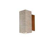 LED Cylinder Down Wall Light Indoor Natural Stone Wall Sconce Farmhouse Vintage Industrial Wall Mount Fixture Mid Century Wood Wall Lamp for Bedroom Hallway Bathroom Living Room Entryway