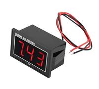 LED DC Waterproof Voltmeter, Digital Display Voltage Meter Panel High Precision Voltmeter with 0.56-Inch 3-digit LED Display(DC5-130V-red)