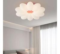 LED Decoration Home Dimmable Ceiling Light Flower Shape Ceiling Lamp White Cloud Close to Ceiling Lighting Fixture Pink Ceiling Lamp for Girls Bedroom Room