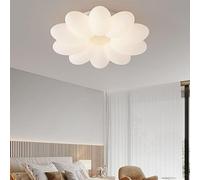 LED Decoration Home Dimmable Ceiling Light Flower Shape Ceiling Lamp White Cloud Close to Ceiling Lighting Fixture Pink Ceiling Lamp for Girls Bedroom Room