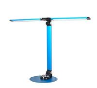 LED Desk Lamp 8W Double Head LED Eye Care Reading Lamp Dimmer Touch Control Table Lamps for Office Home Reading Study Work with USB Charging Port