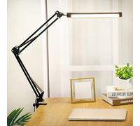LED Desk Lamp , Adjustable Swing Arm Desk Light With Clamp, Usb Powered Dimmable Eye-Caring Reading Table Light, 3 Modes, 10 Brightness Levels, Memory Function For Home, Office, Study (No Adapter)