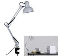 LED Desk Lamp - BANGWEIER White Adjustable Swing Arm Drafting Design Office Studio Clamp Table Desk Lamp Light [Energy Class