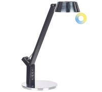 Beliani Led Desk Lamp Chamaeleon With Dimmer Metal Silver