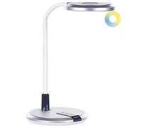 Beliani Led Desk Lamp Silver And White Columba