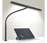 VONCI LED Desk Lamp, Computer Monitor Workbench Lights, 12W 600Lumen Long Swing Arm Table Lamp, Flexible Goose-Neck Clamp with 5 Color Modes