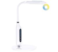 Beliani LED Desk Lamp CYGNUS with Dimmer Metal White, White