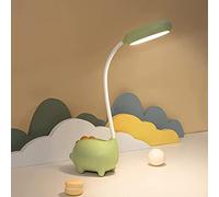 LED Desk Lamp, Dinosaur Night Light for Kids, Touch Control with 3 Color Modes for Reading & Soothing Glow, Cute Bedside Nursery Decor, Fun Gift for Boys, Girls, Teens (Green)