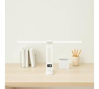 LED Desk Lamp Dual Heads- Smart Clock- Charging and Plugging in - Touch Control Table Lamps 3 Colors 5 Brightness Eye-Caring Reading Night Light
