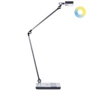 LED Desk Lamp LACERTA with Wireless Charger Metal Silver