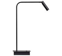 Beliani LED Desk Lamp LAWSON Adjustable Metal Black, Black