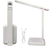 LED desk lamp, touch infinite dimming, rotating bedside lamp, neutral white, warm light, natural light, eye protection desk lamp USB-C powered, suitable for desk reading, study, work, 5V1A,( 1 white)