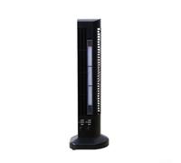 LED Desk Lamp with Bladeless Tower Fan, 2 Speed Settings Portable Air Cooler for Bedroom Office, Space Saving USB Powered Wind Tower(Black)