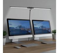 LED Desk Lamp with Clamp Omnidirectional Adjustable Desk Light with Memory Function Super Wide & Bright 3 Color Modes X 10 Brightness Levels ,Eye-Caring Lamp for Working,Reading,Studying(Double Head)