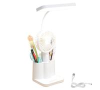 LED Desk Lamp with Pen Holder - Led Table Lamp, Rechargeable Desk Lammp, Eye-Caring Light Pen Container | 3 Color Modes & Stepless Dimming | USB Portable for Reading, Studying, Home Office, and Dorm